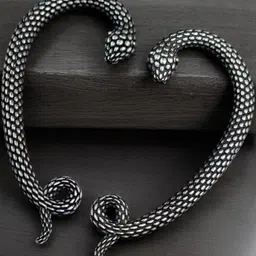 Hardin Style German Silver-Plated Animal Shaped Oxidised Ear Cuff-image-3