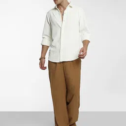 Campus Sutra Men Comfort Spread Collar Textured  Casual Shirt-picture-28