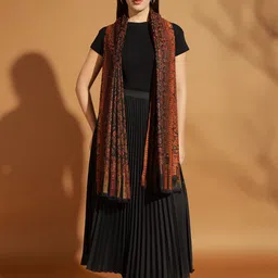 Zamour Women Floral Woven Design Shawl-picture-14