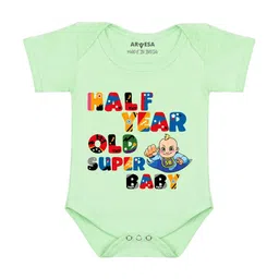 Arvesa Half Birthday Baby Printed Bodysuit-picture-52