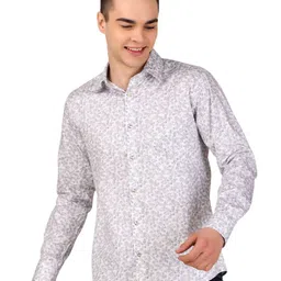 DESIGN UP Men Classic Slim Fit Floral Opaque Printed Formal Shirt-picture-19