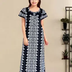 PR PINK ROYAL Printed Maxi Nightdress-image-76