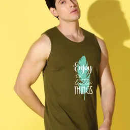 WOOSTRO Men Pack of 2 Typography Printed Round Neck Cotton Slim Fit T-shirts image 3