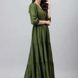 Jash Creation Women Polyester Fit and Flare Dresses image 3