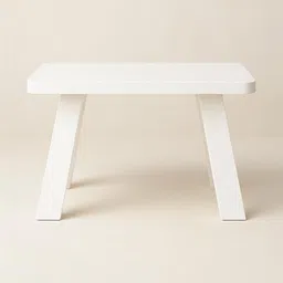 SBF Furniture White Wood Bedside Table image 3