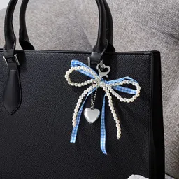 JOKER & WITCH Metal A Bow-Crush Beaded Bag Charm image 4