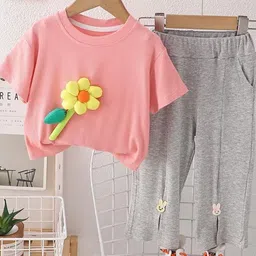 POP STREET KIDS Girls Printed T-shirt With Pyjamas-picture-20