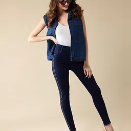 Mast & Harbour Women Skinny Fit High-Rise Stretchable Jeans image 4