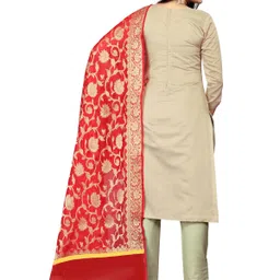 HERE&NOW Embellished Unstitched Dress Material image 2