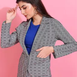 Mast & Harbour Women Printed Single-Breasted Blazer image 2