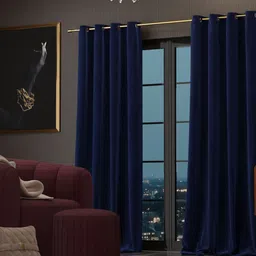 Stoa Paris Date Night Blue Set of 2 Door Curtains image 4