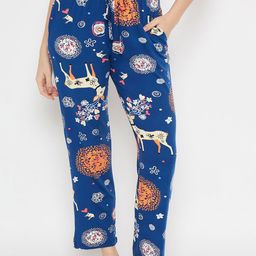 Camey Women Printed Cotton Lounge Pants-picture-11