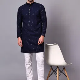 garbhodakshai Men Embellished Sequinned Kurta image 4