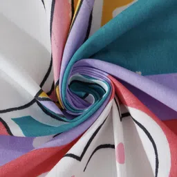 Myntra Elegant Homes Beige & Green Cartoon Characters 300 TC Single Bedsheet with 1 Pillow Covers image 2