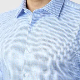 Van Heusen Micro Checked Pure Cotton Slim Fit Formal Shirt image 3