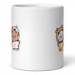 Mr UVD White Cartoon Characters Printed Matte Ceramic Mug-350ml image 3