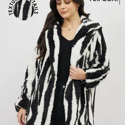 Athena Striped Notched Lapel Overcoat-picture-29