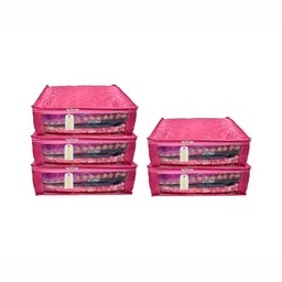 Ajabh Pink Set of 5 Regular Drawer Organiser Organisers image 1
