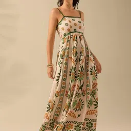 Routes by All About You Women Shoulder Straps Floral Printed Maxi Dress-picture-19
