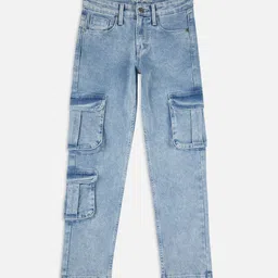 Pepe Jeans Boys Wide Leg Mid-Rise Heavy Fade Stretchable Jeans-picture-14