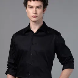 DON VINO Men Comfort Cutaway Collar Solid Cotton Slim Fit Formal Shirt-picture-10