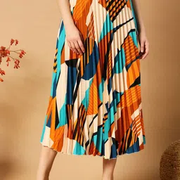 LookShine Printed A-Line Midi Skirts-picture-36
