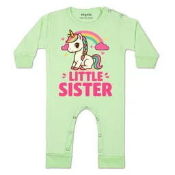 Arvesa Kids-Unisex Green Cotton Rompers-picture-57