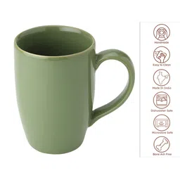 BODHI HOUSE Green Handcrafted Solid Ceramic Glossy Cups Set of Cups and Mugs image 4