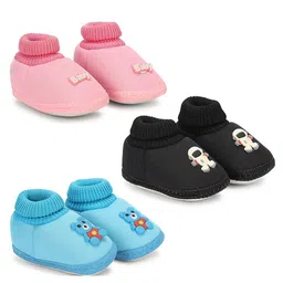 Dhairya Collection Unisex Kids Cotton Booties-picture-34