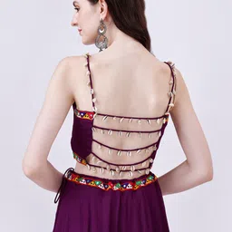 TWAM SUNDARA Printed Patchwork Cotton Ready to Wear Lehenga & Blouse image 5