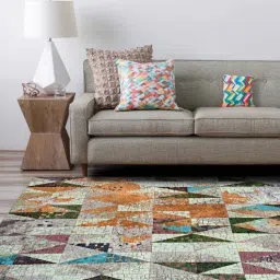 kaleen india Multicolor Geometric Polyester 3' X 5' Machine Made Carpet-picture-20