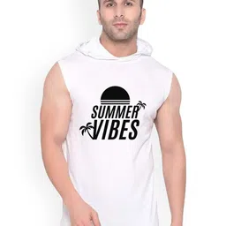 FABSTIEVE Typography Printed Hooded Neck Sleeveless Cotton Gym Vest-picture-23