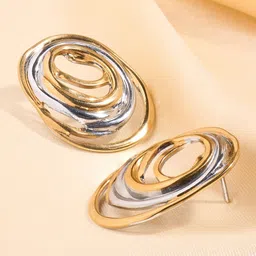 Forever Glam by Pantaloons Geometric Studs Earrings-image-66