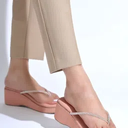 SZN Women Embellished Open Toe Wedge Sandals image 5