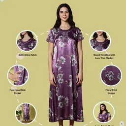 9shines Label Printed Maxi Nightdress image 4