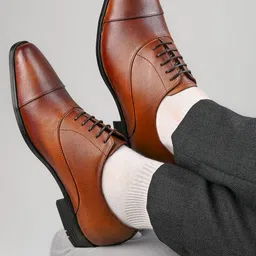 Alberto Torresi Leather Round Toe Lace-Ups Derbys Formal Shoes-picture-32