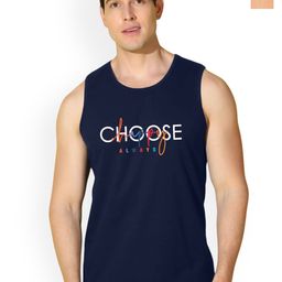SLOWLORIS Pack of 2 Printed Combed Cotton Vest VSL26 CMB(CHS NAVY)(CHS RUST)-image-33