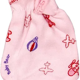 frazix New Born Baby Combo 4pair Hand gloves + 4pairLeg botties hosieary material image 2