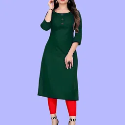Coft Women Yoke Design Keyhole Neck Cold-Shoulder Sleeves Thread Work Crepe Pathani Kurta-image-80