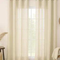 BFAM Beige Set of 2 Window Curtain-picture-41