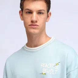 Flying Machine Men Typography Printed Cotton Sweatshirt image 3