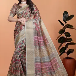 SP TEXTILE CLOTHES Silk Blend Handloom Patola Saree image 2