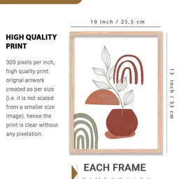 walllane Floral Wall Art With Frame Home Decor Wall Painting For Living Room Office Bedroom image 2