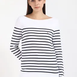 Tommy Hilfiger Women Striped Cotton Pullover-image-47
