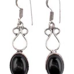 AAR Jewels Silver-Plated German Silver Topaz Drop Earrings-image-3