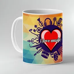 Keviv White & Pink Text or Slogans Printed Ceramic Glossy Mugs Set of Cups and Mugs image 1