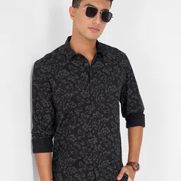 Peregrine by Pantaloons Floral Printed Spread Collar Cotton Casual Shirt-picture-18