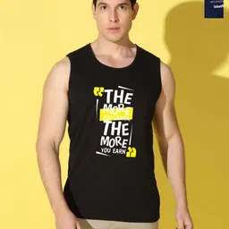 WOOSTRO Men Pack Of 2 Typography Printed Scoop Neck Cotton Slim Fit T-shirts image 1
