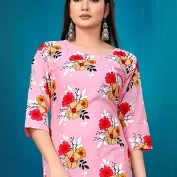 MANTRA DESIGNER Women Pink Crepe Kurtas-image-59