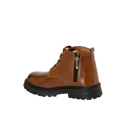 Freeplay Boys Tan Solid Synthetic Leather Boots image 2